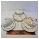 3- 3pc Butter Dishes