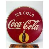 Antique Coca Cola Masonite sign