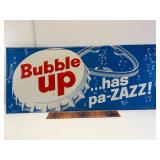 28' vintage Bubble Up drink embossed tin sign