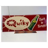27.75' Quiky drink embossed tin sign