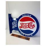 Modern pepsi metal flange sign