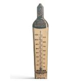 48" Antique Meco acetylene tank wood thermometer