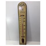 Antique Mayflower extracts wood thermometer