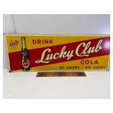 27' Lucky Club cola tin sign