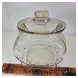 Planters Salted Peanuts Jar. Chip in lid