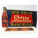 1930's cherry blossoms soda flange sign
