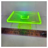 Clarks Teaberry Gum Uranium Glass Stand