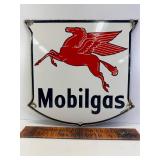 Mobil oil gas pump plate