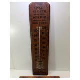 Antique sweet clover syrup wood thermometer