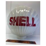 Vintage Shell Clamshell Gas Pump Globe milk glass