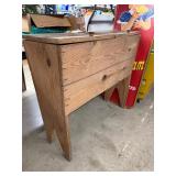Antique primitive pine mill chest