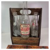 Wood Pepsi 6 Pack w 6 Bottles