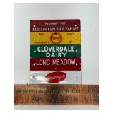 5 porcelain dairy signs