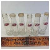 6 Pepsi Mini Glass Bottles