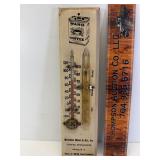 Antique Ward coffee wood thermometer