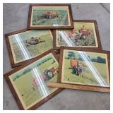 5 Framed Ford Tractor Ads