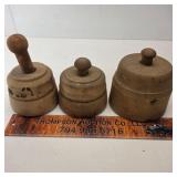 3 Wood Butter Molds