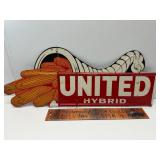 Vintage tin united hybrid weather vane