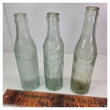 3 Straight Sided Pepsi Bottles