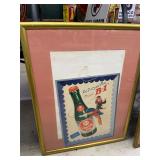 Early B-1 soda card board sign