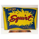 1954 Squirt embossed tin sign