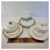 3- 3pc Butter Dishes