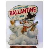 Early Ballantine beer cardboard standup