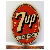 13' Vintage 7up tin sign