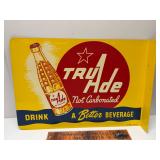 20'x14' vintage TruAde tin flange sign