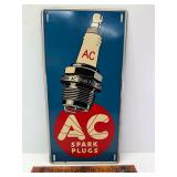 1941 AC spark plug tin sign