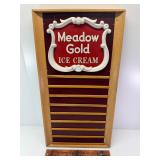 24' meadow gold ice cream menu board