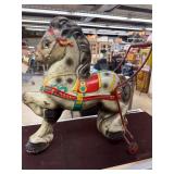 Child's push-type Mobo metal toy horse