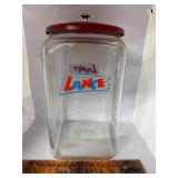 13' glass Lance jar original