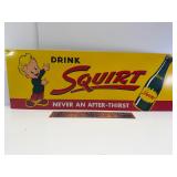 27.5' vintage Squirt embossed tin sign