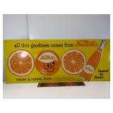 Vintage Nesbitt's embossed tin sign 30'x12'