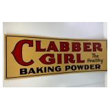 34' 1930's clabber girl double sided tin tacker