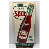 30' 1947 Canada Dry Spur drink embossed tin sign