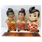 3 vintage big boy advertising dolls