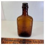 Amber Spiderweb Flask w Spider & Cap