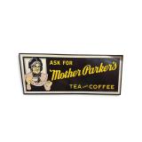 1950's Mother Parker's tea&coffee tin sign