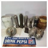 Vintage Flashlights,  Banks, Lighter, other