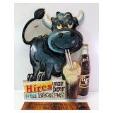 Hires root beer thin plastic sign