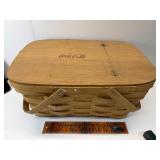 Vintage oak coke basket