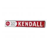 6ft 1943 Kendall motor oil tin sign embossed