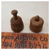 2 Mini Wood Butter Molds