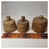 3 Wood Butter Molds