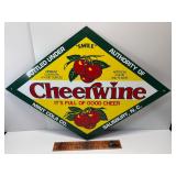 Diamond cheerwine porcelain sign