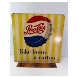 Vintage Pepsi double sided sign metal