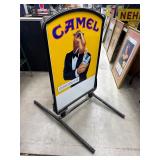 Camel cigarettes metal road sign