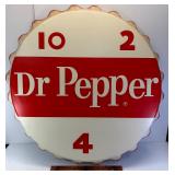 27' 1945 Dr Pepper tin bottle cap sign